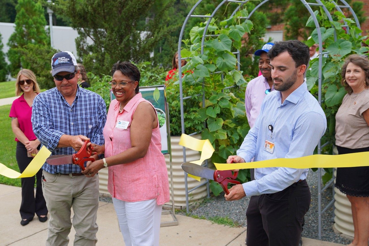 Ribbon cutting for the community garden